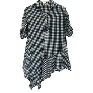 Listicle Checkered Asymmetrical Dress